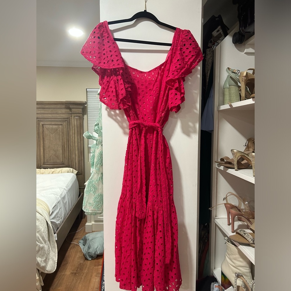 Bright reddish pink dress